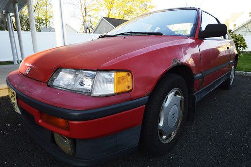 1988 honda crx si 1.6  sohc red 2nd owner. historic car = 25 yrs old engine a+