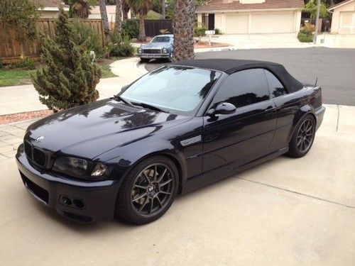 Supercharged 2002 bmw m3 convertible 6sp carbon black with grey interior