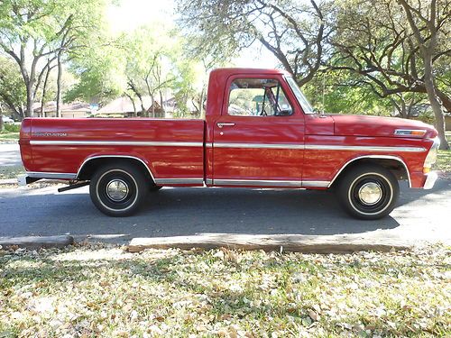 Fully original candy-apple red ford f100, amazing condition, 65,000 original mi