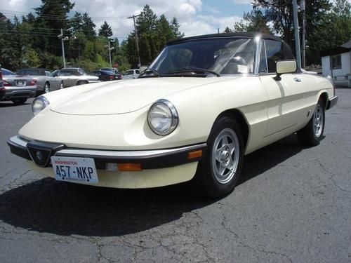 1983 alfa romeo veloce spider 49,832 miles same family owned since new