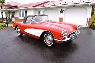 1960 chevrolet corvette.. nice driver!!! 2 owner.. red/black