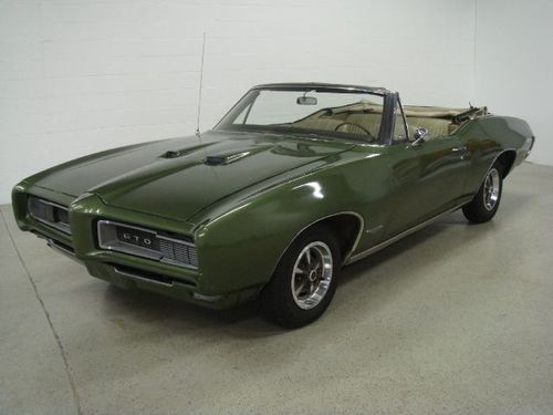 1968 pontiac gto conv - green/gold - one owner!! low reserve!!