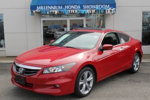 We finance exl coupe red w/ black interior leather heated seats moonroof