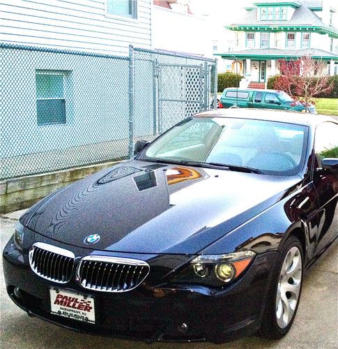 2006 bmw 650i coupe black/cream sport/cold weather packge