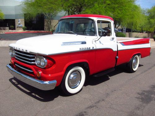 1958 dodge d100 sweptside pick up - restored - rust free - super rare!!