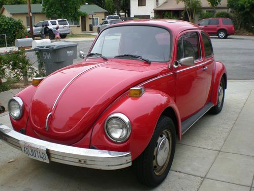 Volkswagen : bug - classic super beetle 1974 vw super beetle red slug bug