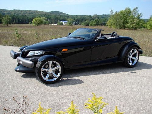 1999 plymouth prowler convertible in black with low miles 4,398