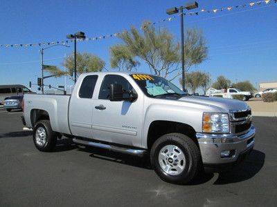 2012 4x4 4wd duramax turbo diesel silver automatic miles:10k extended cab
