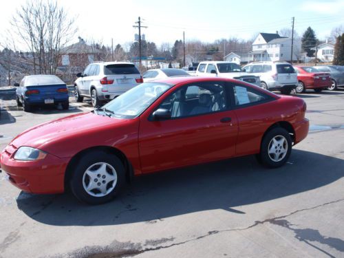 Chevy 2003 coupe red 4 cyl 2.2l automatic cavalier 2dr cheap car clean carfax