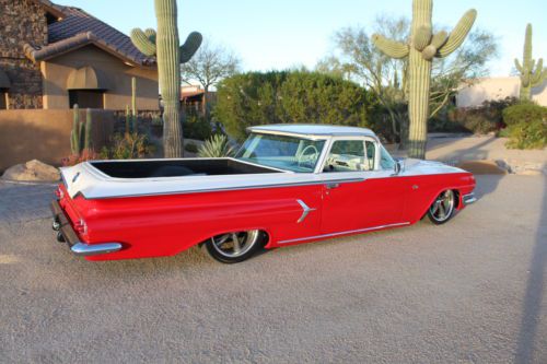 1960 chevrolet el camino air ride two tone white and red