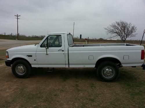 1996 ford f-250, 4.9ltr v6 gas/cng engine, white, single cab, new tires,
