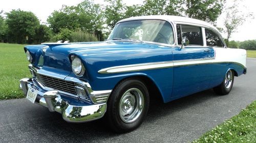 '56 chevy - beautifully restored car - very clean inside, out, and under- 70pics
