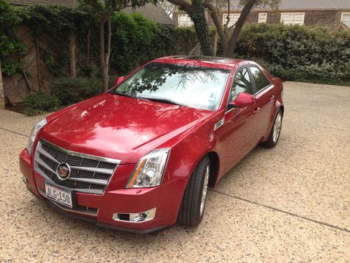 2008 cadillac cts v6 di sedan, 51k miles, leather, crystal red paint, one owner