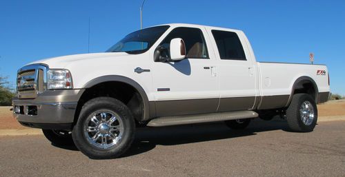 **no reserve** 2006 ford f350 king ranch diesel crew 4x4 long bed 1 az owner!!!!