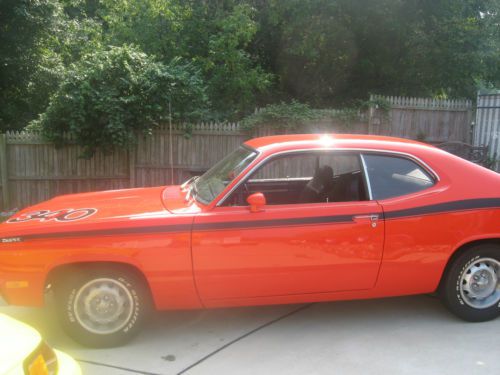 1972 plymouth duster 340 5.6l tor-red auto trans