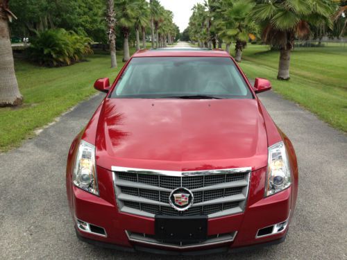2009 cts 4 cadillac awd red hid headlights sedan 3.6 direct injection