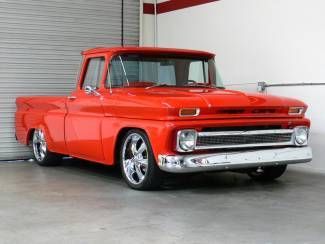 New 454 c.i. v8, torch red, auto trans, floor shifter, 63 chevy c10!