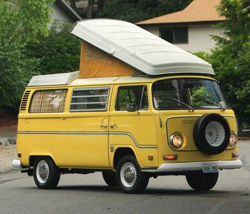 1972 westfalia camper pop top bus type2 bay window hippie van very clean &amp; fun