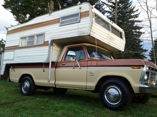 1976 ford f250 camper special with the camper, custom trim package