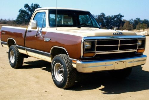 1984 dodge power ram prospector 4x4 short bed -- new paint, smogged, cold a/c