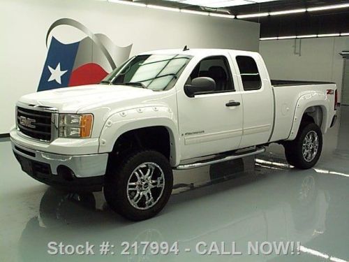 2009 gmc sierra ext cab z71 4x4 lifted leather 20&#039;s 53k texas direct auto
