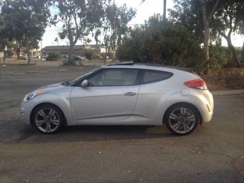 2012 silver hyundai veloster manual trans, tech and style packages, low mileage