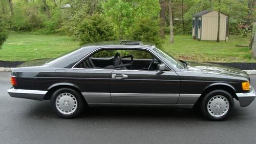 1987 mercedes benz 560 sec black pearl/ black low mileage low reserve !!!