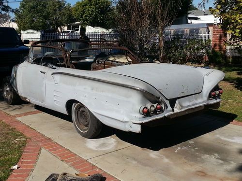 1958 chevrolet impala convertible project metal work done 348 tri power motor