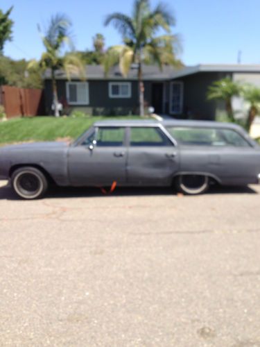 1965 black chevrolet chevelle mailbu wagon project with no motor or tranny