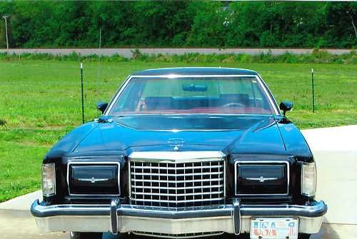 1978 ford thunderbird black with red interior