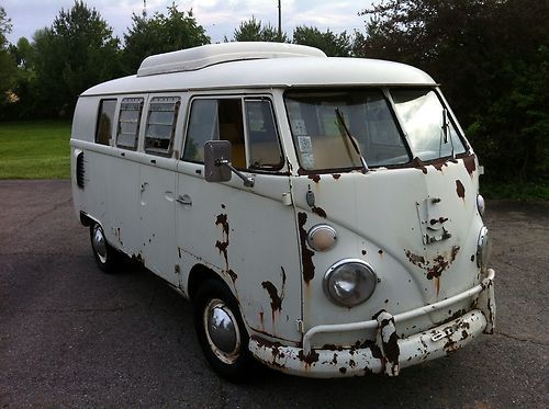 1966 volkswagen bus campmobile camper split window vw van pop up