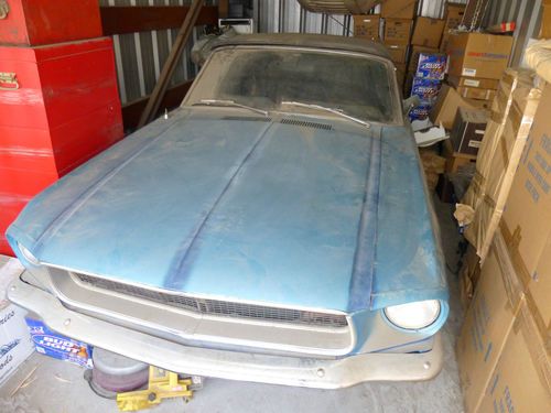 1967 - ford mustang gt convertible (clear title) stored for 10 years