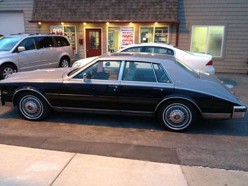 1983 cadillac seville mint condition  two tone black and silver