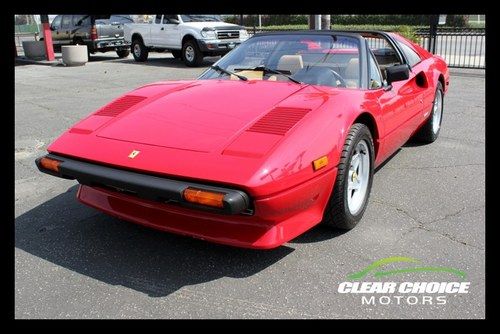 1982 ferrari 308 gtsi rosso corsa red with tan leather - low miles - excellent