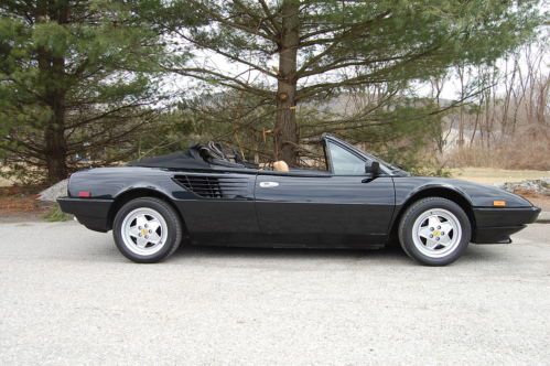 1985 ferrari mondial convertible black with tan. best color! strong running car