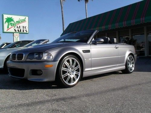 Bmw : m3 convertible silver leather 6 speed