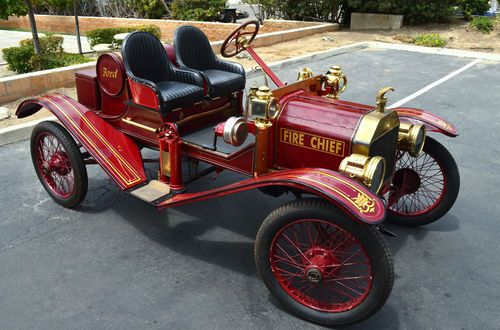1913 model t fire chief's car authentic brass lights bell siren ax extra engine