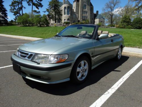 2001 saab 9-3 93 convertible nice color 5 speed convertible no reserve