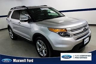13 ford explorer limited, leather, sync, clean carfax, 1 owner, certified!