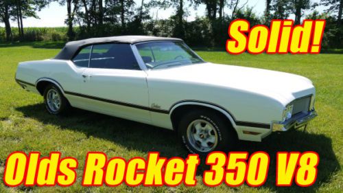 1970 oldsmobile cutlass supreme convertible rocket 350 v8 auto. solid classic!!