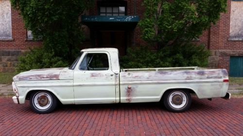 1971 ford f100 lowered faux patina shop truck.