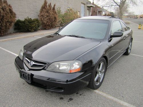 We finance! 2003 acura cl type s 6-speed navigation black/black with warranty!