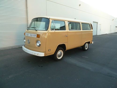 1979 tan vw bus automatic good condition - recently rebuilt engine