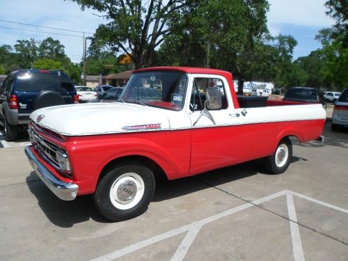 1961 ford f100 unibody truck in great condition. 4 speed and road ready. red