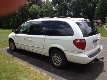 2002 chrysler town and country mini van white used awd vehicle