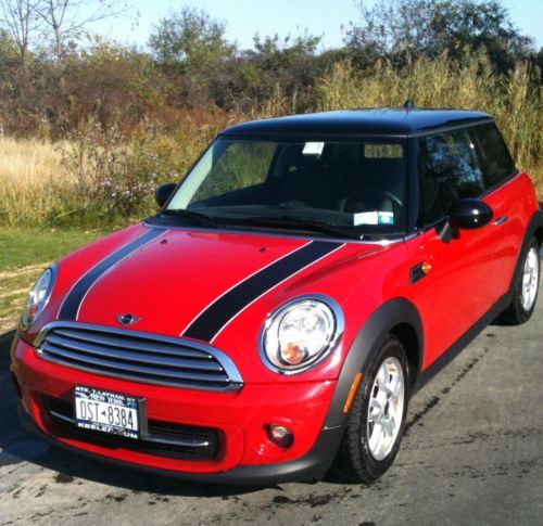 2012 mini cooper  hatch  red/black combo with cold weather pkg