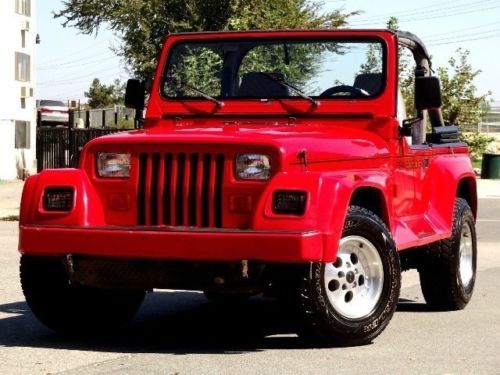 1991 jeep wrangler renegade no reserve red 6-cylin