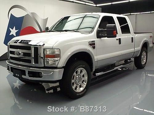 2008 ford f250 lariat turbo diesel crew 4x4 leather 52k texas direct auto