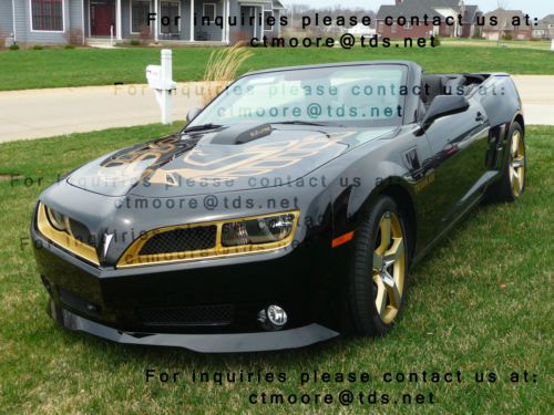 2012 camaro 2ss convertible/trans am conversion-smokey &amp; the bandit black &amp; gold