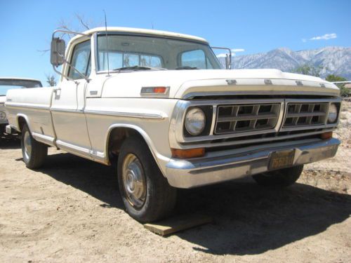 1 owner 1971 ford f250 sport custom with  5.9l &amp; c6 3 speed a/c 70k nr